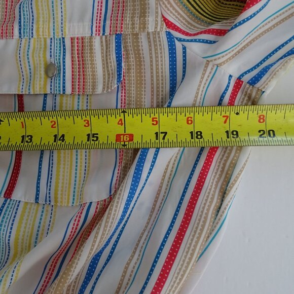 Bebop Striped Button Bodice Shirt Dress Women Size L Roll Tab 3/4 Sleeves NEW - Picture 11 of 14